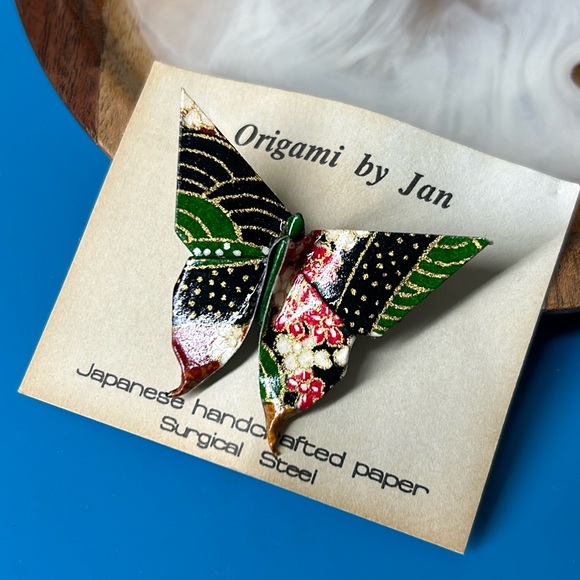Hand Crafted | Jewelry | Japanese Paper Art Butterfly Brooch | Poshmark